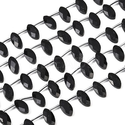 Natural Black Tourmaline Beads Strands G-P607-A03-01-1
