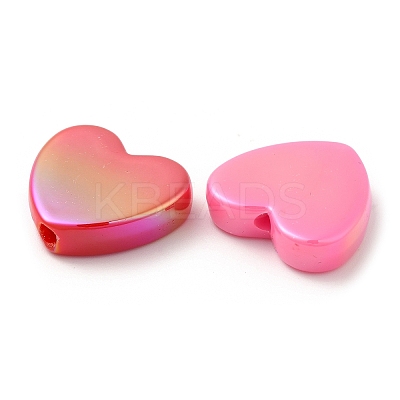 UV Plating Opaque Acrylic Beads X-SACR-L005-07-1