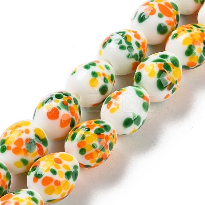 Handmade Lampwork Beads Strands LAMP-Q036-08C-1