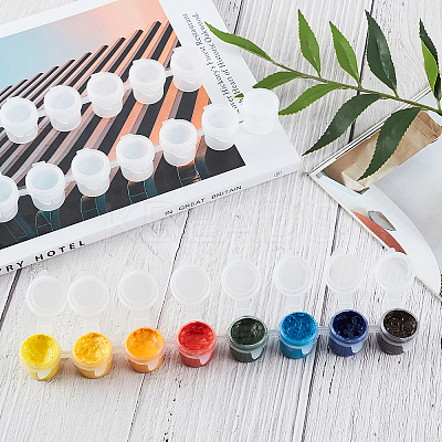 Plastic Paint Pots Strips CON-PH0001-84-1