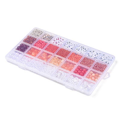 DIY 28 Style Resin & Acrylic & ABS Beads Jewelry Making Finding Kit DIY-NB0012-03F-1