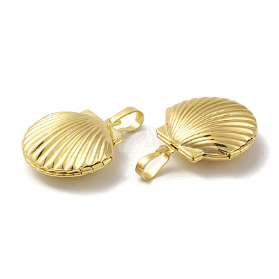 Rack Plating Brass Locket Pendants KK-G452-07G-1