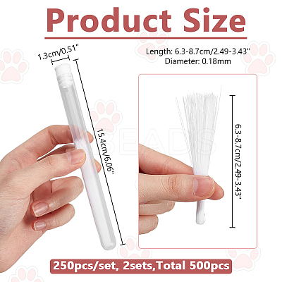 Plastic Simulated Animal Whiskers for Crafts Needle Felting DIY-WH0430-904A-02-1