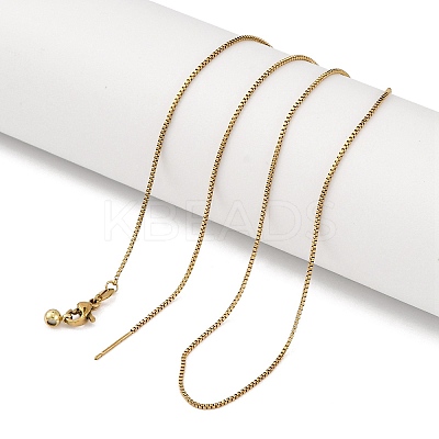Ion Plaing(IP) 304 Stainless Box Chain Necklaces X-NJEW-Q003-03G-1