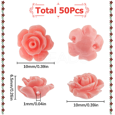 50Pcs Synthetic Coral Beads CORA-SC0001-02-1