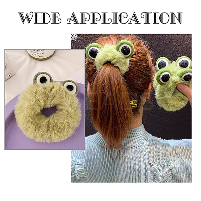 12Pcs 3 Colors Wool Felt Craft Frog Eyes DIY-FG0004-14-1