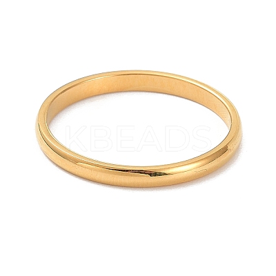 2mm Polished Plain Dome Finger Ring for Girl Women RJEW-C012-05E-G-1