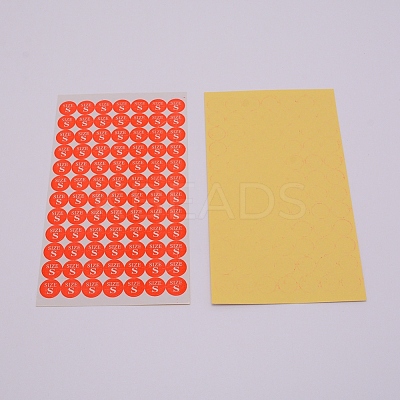 Size S Clothing Size Round Sticker Labels DIY-WH0209-86G-1