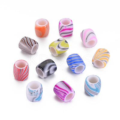 Opaque Acrylic European Beads MACR-S308-03-1