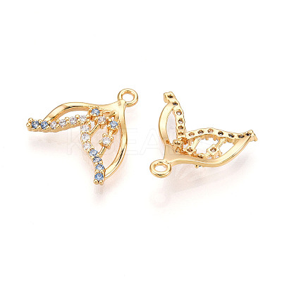 Brass Micro Pave Cubic Zirconia Pendants KK-N261-101G-1