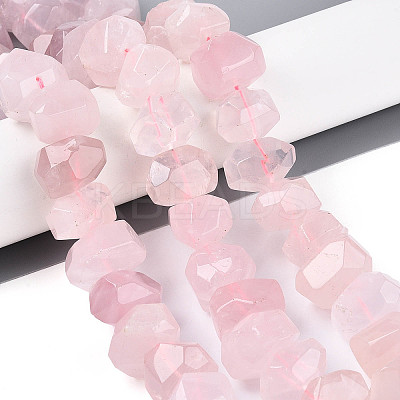 Natural Rose Quartz Beads Strands G-N347-18A-02-1