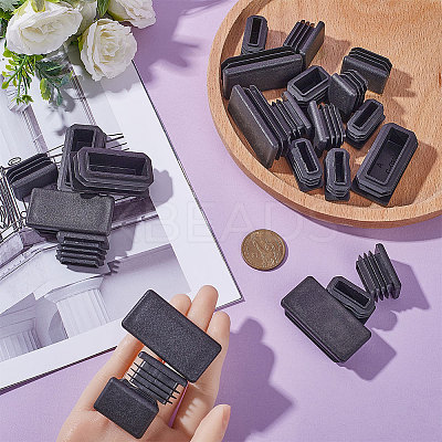 24Pcs 3 Style Plastic Furniture End Caps FIND-GF0005-30-1