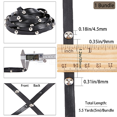 Flat Imitation Leather Cord WL-GF0001-11A-04-1