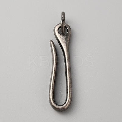 Tibetan Style Alloy Hook Clasps FIND-WH0002-80A-AS-1