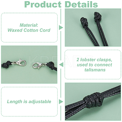 16Pcs Waxed Cotton Cord Braided Adjustable Bracelet Makings AJEW-FG0004-71A-1