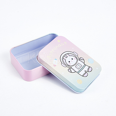 4Pcs 4 Styles Tinplate Storage Box CON-CN0001-02-1
