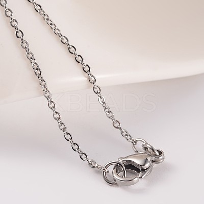 Tarnish Resistant 304 Stainless Steel Cable Chain Necklaces NJEW-JN01526-04-1