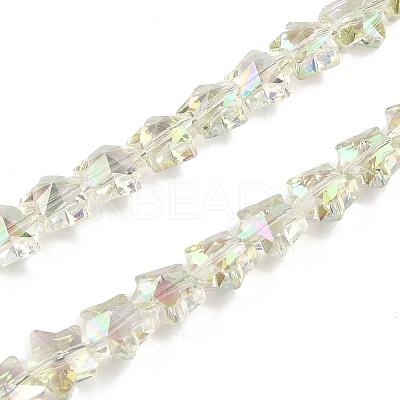 Electroplate Transparent Glass Beads Strands LS-EGLA-U004-03A-HP06-1