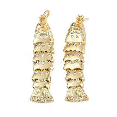 Brass Micro Pave Cubic Zirconia Pendants X1-KK-A269-19G-1