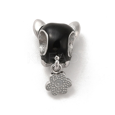 304 Stainless Steel Enamel European Beads STAS-G308-03P-1