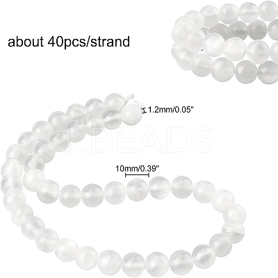 1 Strand Natural Selenite Beads Strands G-CA0001-78D-1
