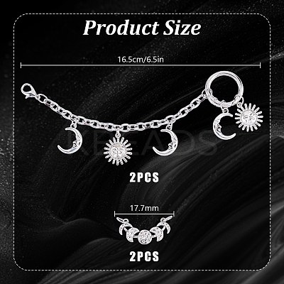 4Pcs 2 Styles Alloy Shoes Charms HJEW-DR00294-1