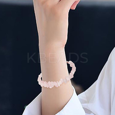 3 Strand Natural Rose Quartz Chip Bead Strands G-BC0001-23-1
