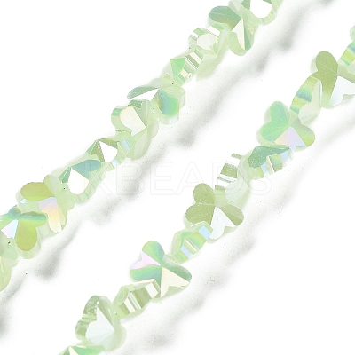 Electroplate Butterfly Glass Beads Strands EGLA-A036-08A-M-1