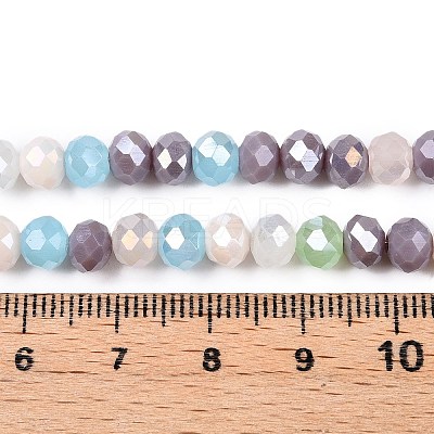 Electroplate Glass Beads Strands GLAA-T023-C16-02-1