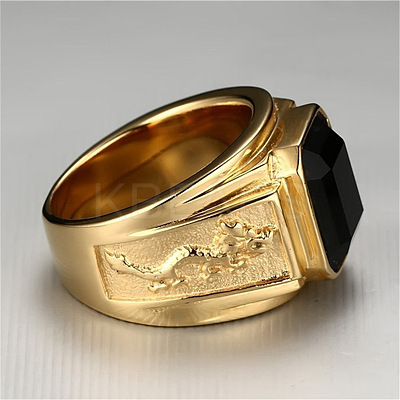Alloy Rhinestone Finger Rings for Men FS-WG512DB-03-1