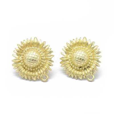 Alloy Stud Earring Findings PALLOY-F255-07MLG-1