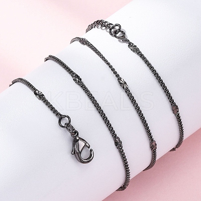 Brass Curb Chains Necklaces for Women NJEW-D302-06B-1