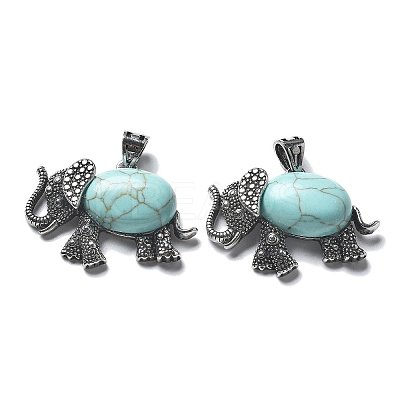 Dyed Synthetic Turquoise Pendant G-H083-02AS-09-1