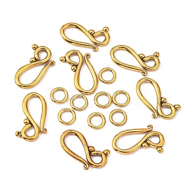 Tibetan Style Hook and Eye Clasps LS-GLF1277Y-NF-1