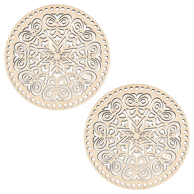 Wooden Basket Bottoms AJEW-WH0129-07A-1