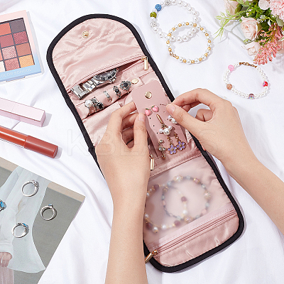 Foldable Brocade & Polyester Fabric Jewelry Storage Bags ABAG-WH0048-01-1