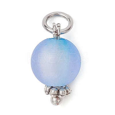 Frosted Transparent Acrylic Pendants PALLOY-JF04174-01-1