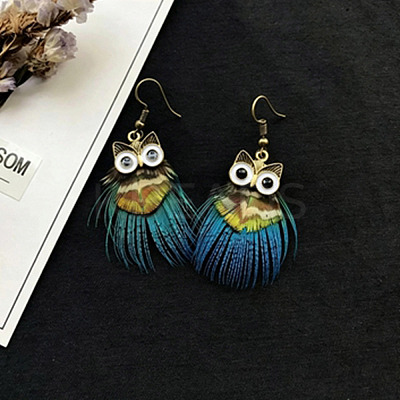 Alloy Enamel Dangle Earrings for Women WGBD3DC-02-1