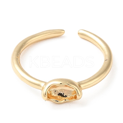 Zinc Alloy and 14K Gold Open Cuff Ring LS-RJEW-Q169-01G-02-1