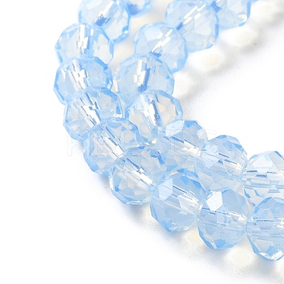 Baking Paint Transparent Glass Beads Strands DGLA-A034-J8MM-D01-1