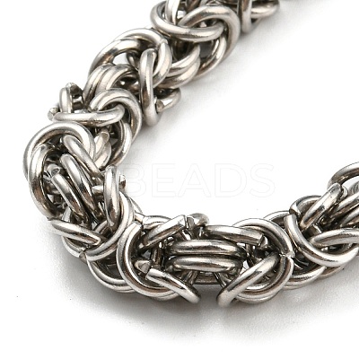 304 Stainless Steel Byzantine Chain Necklaces NJEW-D046-06AS-1