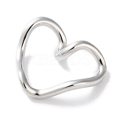 Rack Plated Brass Heart Links KK-Z039-33P-1