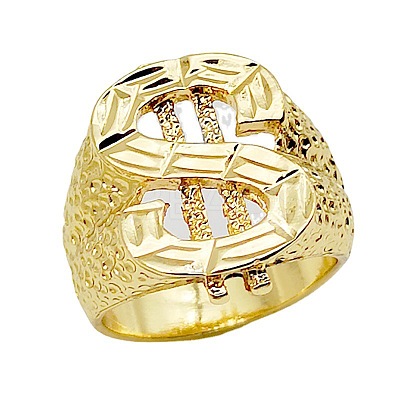 Dollar Sign Zinc Alloy Finger Rings for Men FS-WG78023-01-1