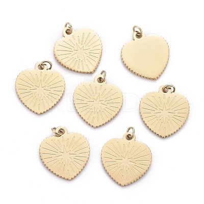 Ion Plating(IP) 304 Stainless Steel Charms STAS-F256-053G-1