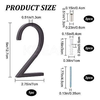 Zinc Alloy Number Sign Labels FIND-WH0061-83C-1