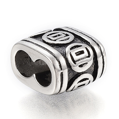 304 Stainless Steel Slide Charms/Slider Beads STAS-F169-80AS-1