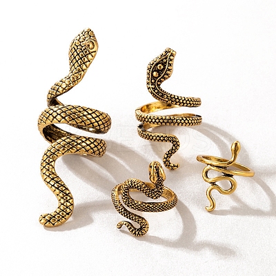4Pcs 4 Style Alloy Finger Rings Set PW-WG78738-01-1