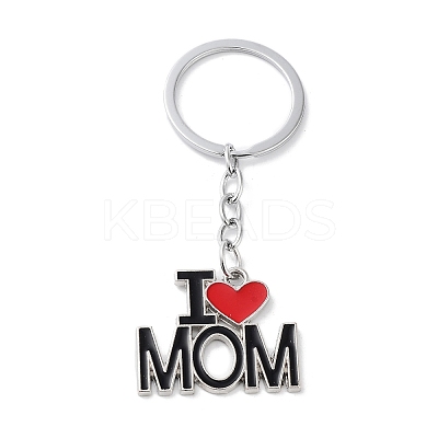 Mother's Day Alloy Enamel Keychains X-KEYC-P020-A01-1