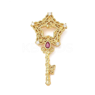 Brass Micro Pave Clear Cubic Zirconia Pendants KK-H526-04D-G-1