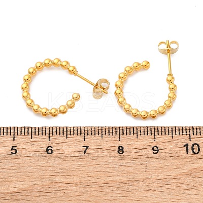 PVD Vacuum Plating 304 Stainless Steel Half Hoop Earrings EJEW-H100-11C-G-1